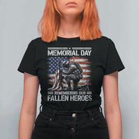 Memorial Day T Shirt For Women Remembering Our Fallen Heroes Veteran Day American Flag