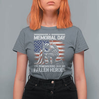 Memorial Day T Shirt For Women Remembering Our Fallen Heroes Veteran Day American Flag