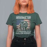Memorial Day T Shirt For Women Remembering Our Fallen Heroes Veteran Day American Flag