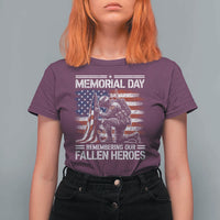 Memorial Day T Shirt For Women Remembering Our Fallen Heroes Veteran Day American Flag