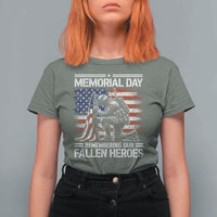 Memorial Day T Shirt For Women Remembering Our Fallen Heroes Veteran Day American Flag