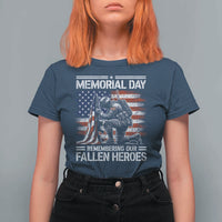 Memorial Day T Shirt For Women Remembering Our Fallen Heroes Veteran Day American Flag