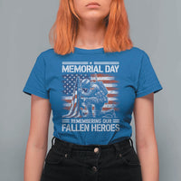 Memorial Day T Shirt For Women Remembering Our Fallen Heroes Veteran Day American Flag