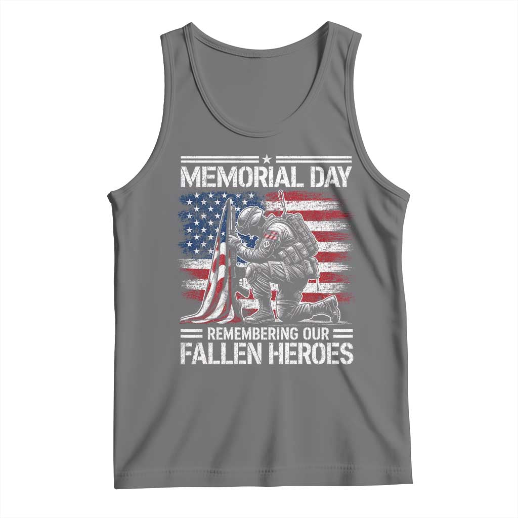 Memorial Day Tank Top Remembering Our Fallen Heroes Veteran Day American Flag