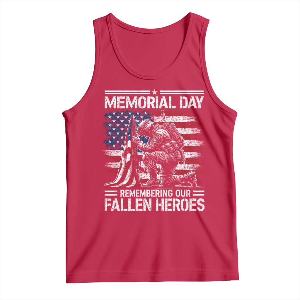 Memorial Day Tank Top Remembering Our Fallen Heroes Veteran Day American Flag
