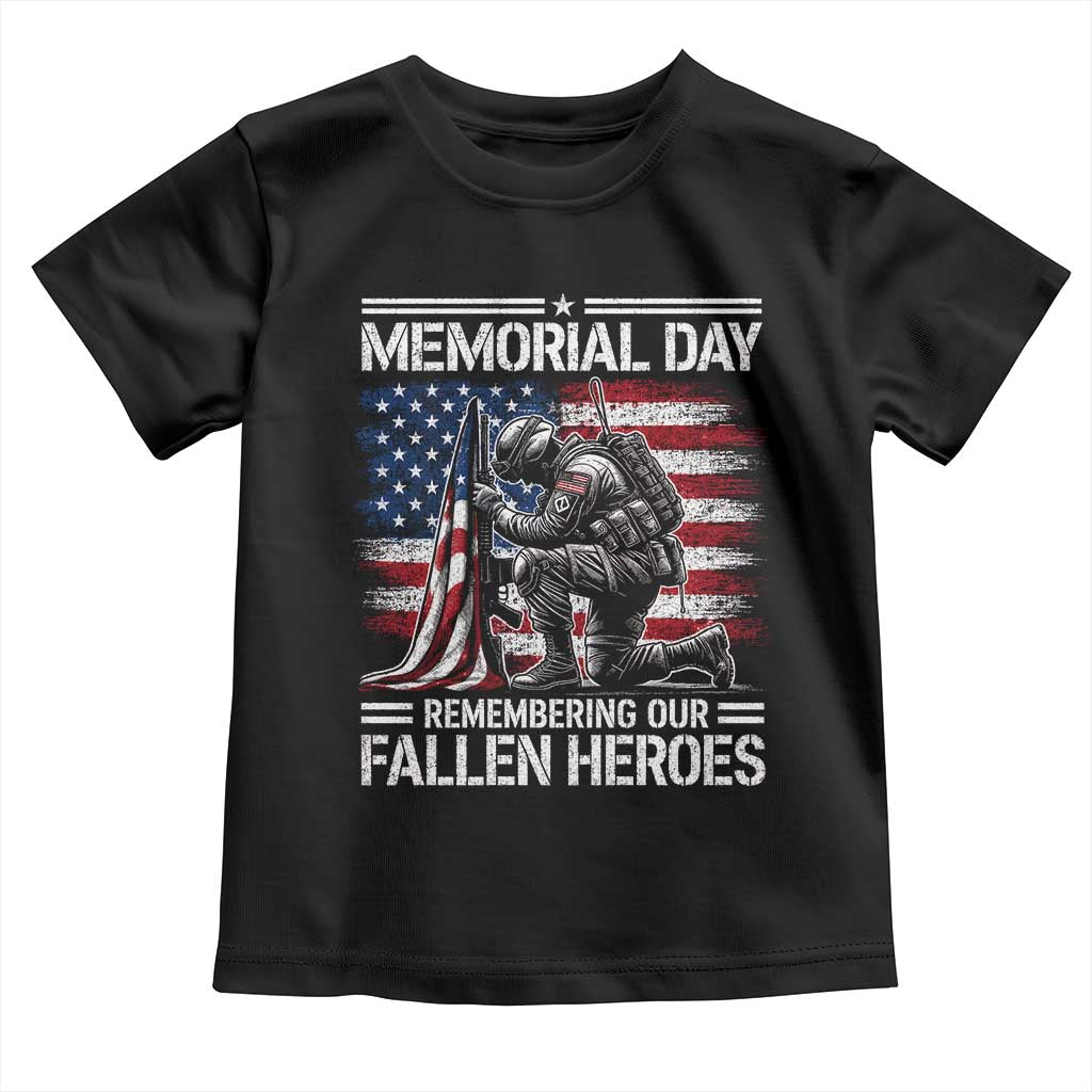 Memorial Day Toddler T Shirt Remembering Our Fallen Heroes Veteran Day American Flag