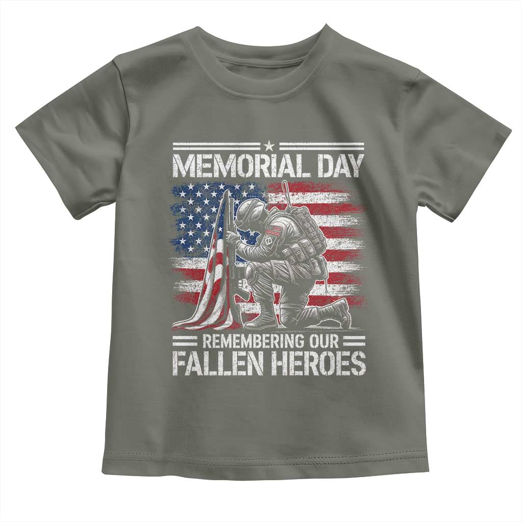 Memorial Day Toddler T Shirt Remembering Our Fallen Heroes Veteran Day American Flag