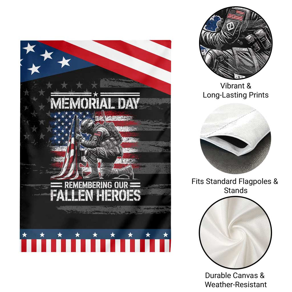 Memorial Day Patriotic Garden Flag Remembering Our Fallen Heroes Veteran Day American Flag