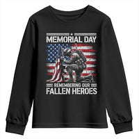 Memorial Day Youth Sweatshirt Remembering Our Fallen Heroes Veteran Day American Flag