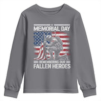 Memorial Day Youth Sweatshirt Remembering Our Fallen Heroes Veteran Day American Flag