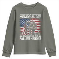 Memorial Day Youth Sweatshirt Remembering Our Fallen Heroes Veteran Day American Flag