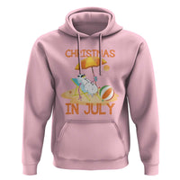 Funny Christmas In July Hoodie Snowman Summer Vacation Cocktails Beach - Wonder Print Shop