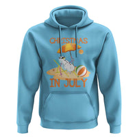 Funny Christmas In July Hoodie Snowman Summer Vacation Cocktails Beach - Wonder Print Shop