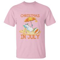 Funny Christmas In July T Shirt Snowman Summer Vacation Cocktails Beach - Wonder Print Shop