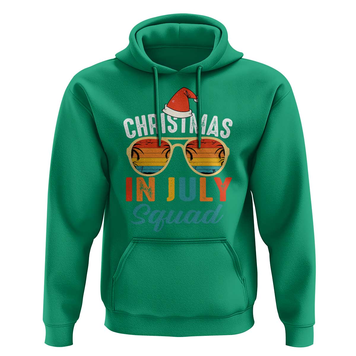 Funny Christmas In July Squad Hoodie Summer Xmas Beach Sunglasses - Wonder Print Shop