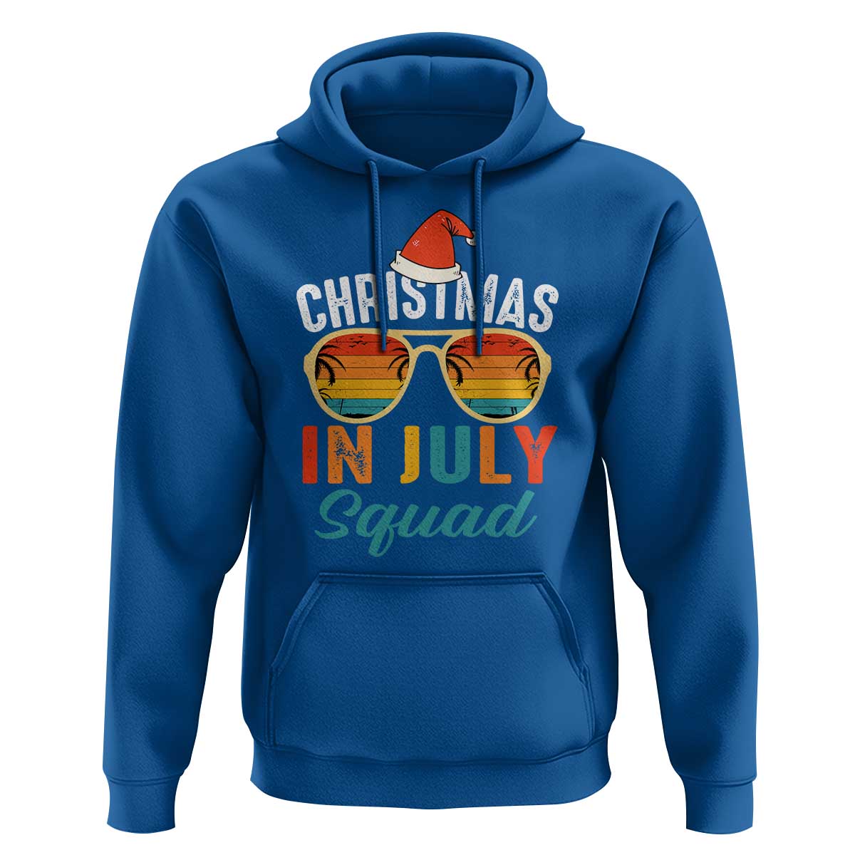 Funny Christmas In July Squad Hoodie Summer Xmas Beach Sunglasses - Wonder Print Shop