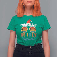 Funny Christmas In July Squad T Shirt For Women Summer Xmas Beach Sunglasses - Wonder Print Shop