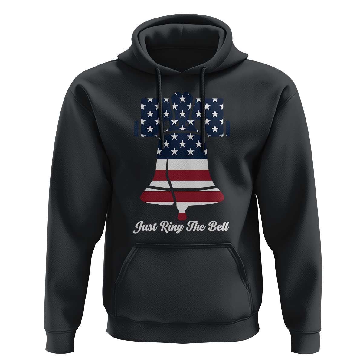 Vintage Liberty Bell Hoodie Just Ring The Bell USA Flag - Wonder Print Shop