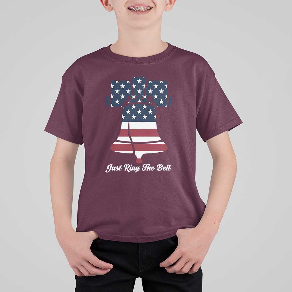 Vintage Liberty Bell T Shirt For Kid Just Ring The Bell USA Flag - Wonder Print Shop