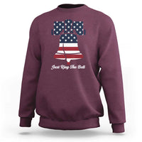 Vintage Liberty Bell Sweatshirt Just Ring The Bell USA Flag - Wonder Print Shop