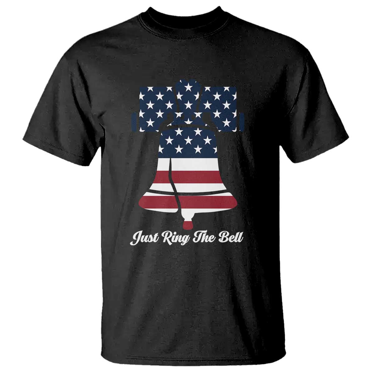 Vintage Liberty Bell T Shirt Just Ring The Bell USA Flag - Wonder Print Shop