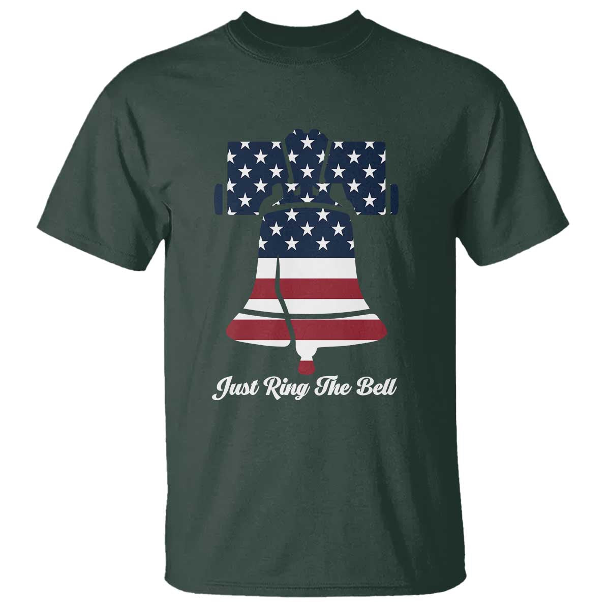 Vintage Liberty Bell T Shirt Just Ring The Bell USA Flag - Wonder Print Shop