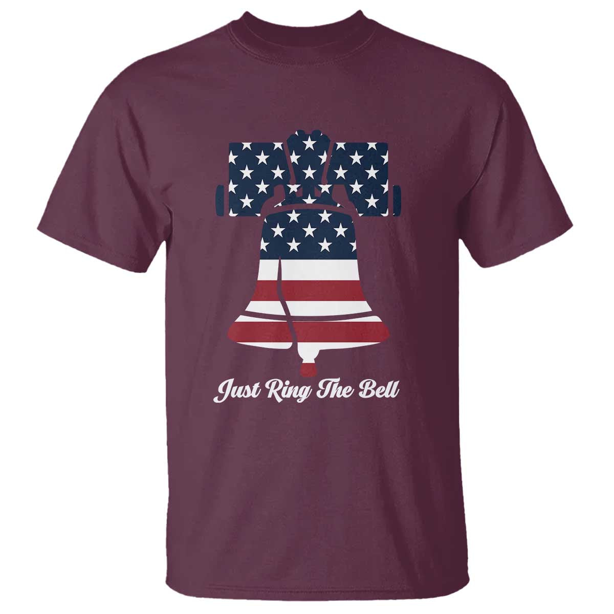 Vintage Liberty Bell T Shirt Just Ring The Bell USA Flag - Wonder Print Shop
