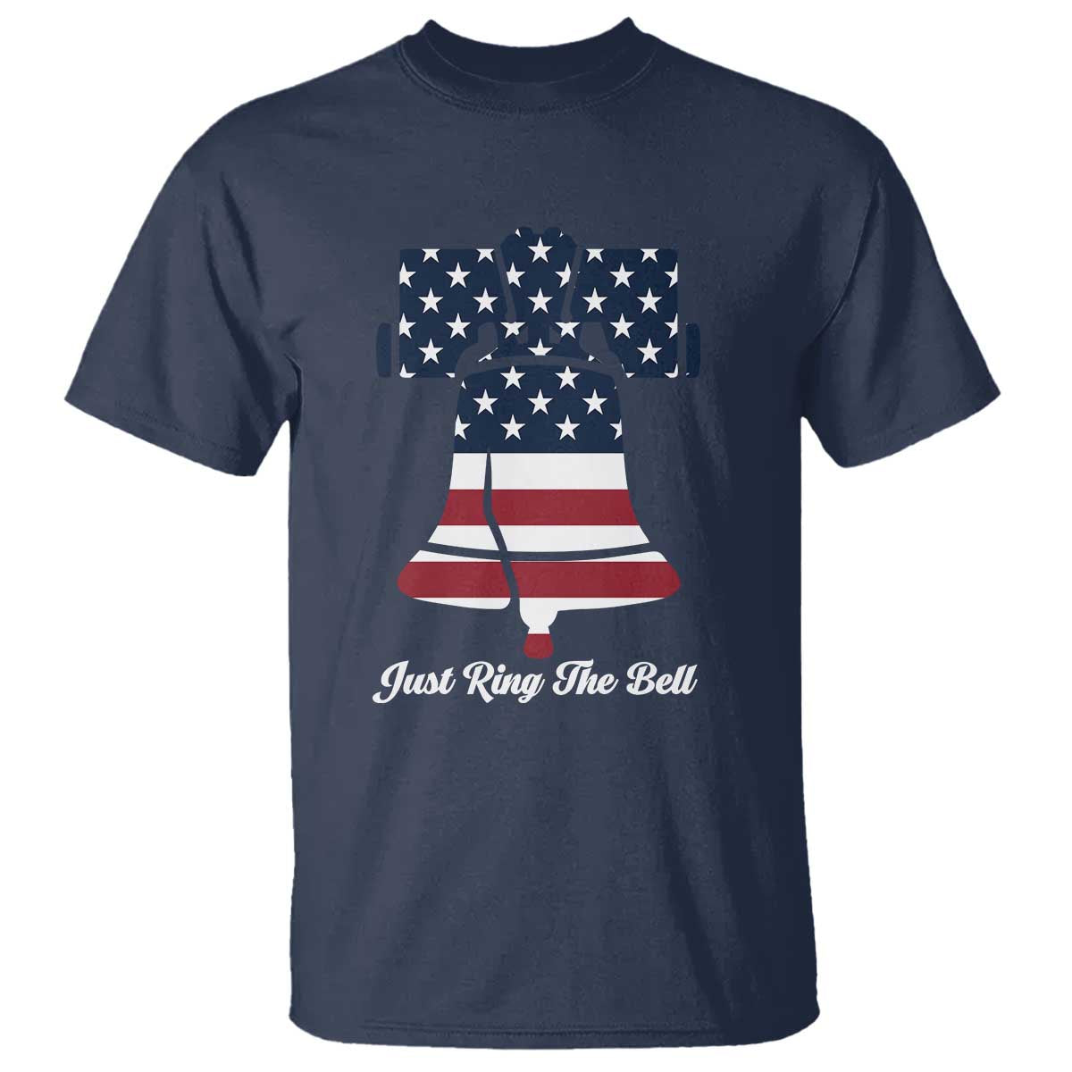 Vintage Liberty Bell T Shirt Just Ring The Bell USA Flag - Wonder Print Shop