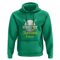 Strike Out Sarcoma Cancer Hoodie Baseball Fight Awareness Yellow Ribbon - Wonder Print Shop