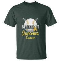 Strike Out Sarcoma Cancer T Shirt Baseball Fight Awareness Yellow Ribbon - Wonder Print Shop
