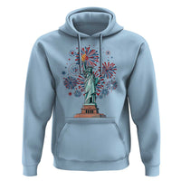 Funny America France Heritage Month Hoodie Statue of Liberty With Croissant - Wonder Print Shop