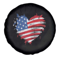 4th of July American Flag Heart USA Patriotic Spare Tire Cover Star Stripes - Wonder Print Shop