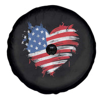 4th of July American Flag Heart USA Patriotic Spare Tire Cover Star Stripes - Wonder Print Shop