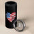 4th of July American Flag Heart USA Patriotic 4 in 1 Can Cooler Tumbler Star Stripes - Wonder Print Shop