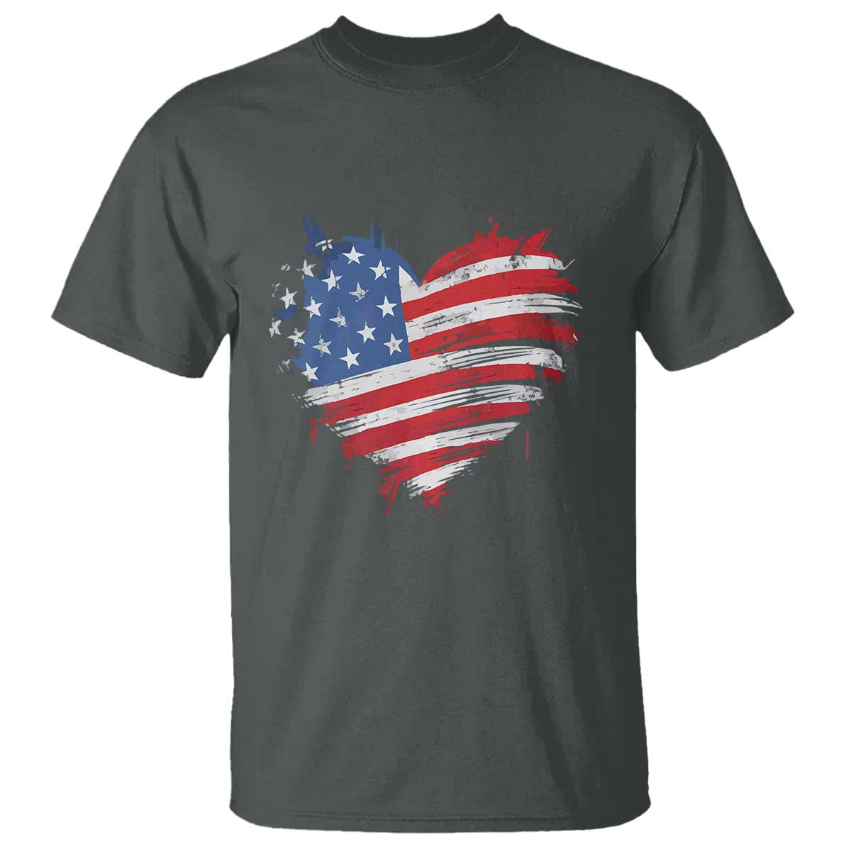 4th of July American Flag Heart USA Patriotic T Shirt Star Stripes - Wonder Print Shop