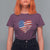 4th of July American Flag Heart USA Patriotic T Shirt For Women Star Stripes - Wonder Print Shop
