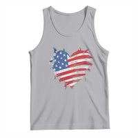 4th of July American Flag Heart USA Patriotic Tank Top Star Stripes - Wonder Print Shop