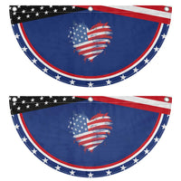4th of July American Flag Heart USA Patriotic Fan Flag Star Stripes