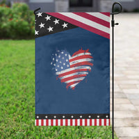 4th of July American Flag Heart USA Patriotic Garden Flag Star Stripes