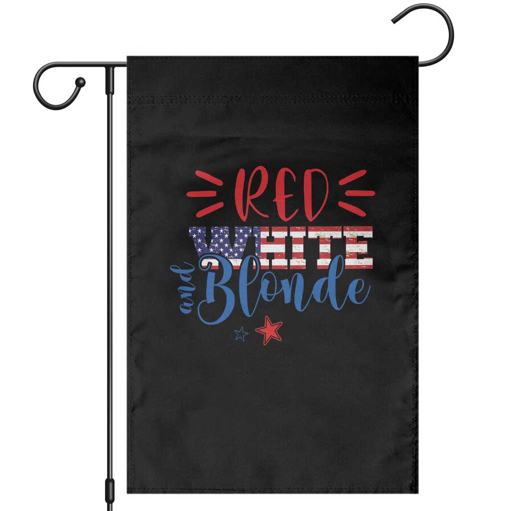 Funny 4th Of july Red White And Blonde Garden Flag Patriotic American Flag - Wonder Print Shop