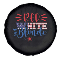Funny 4th Of july Red White And Blonde Spare Tire Cover Patriotic American Flag - Wonder Print Shop