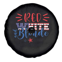 Funny 4th Of july Red White And Blonde Spare Tire Cover Patriotic American Flag - Wonder Print Shop
