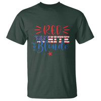 Funny 4th Of july Red White And Blonde T Shirt Patriotic American Flag - Wonder Print Shop