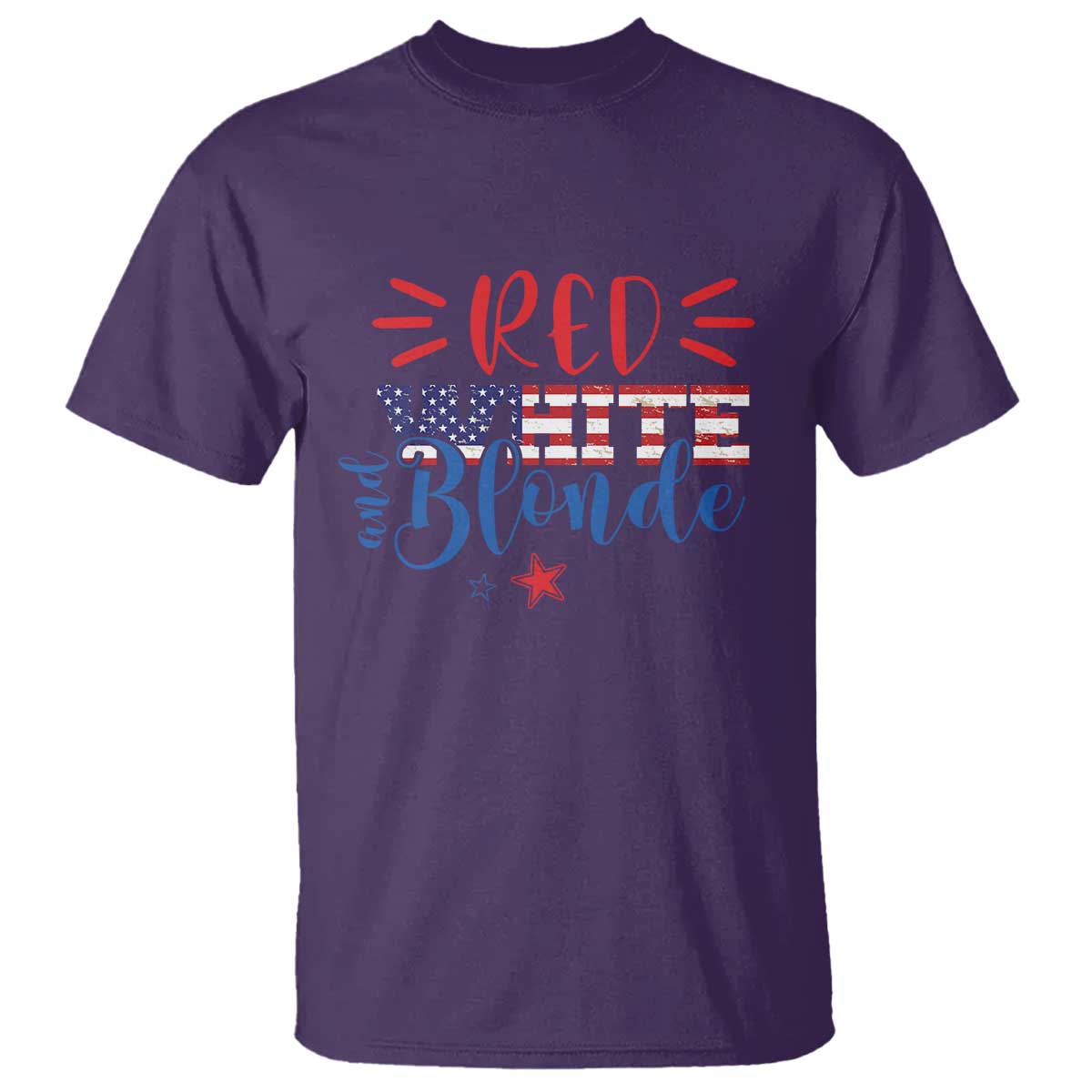 Funny 4th Of july Red White And Blonde T Shirt Patriotic American Flag - Wonder Print Shop