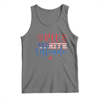 Funny 4th Of july Red White And Blonde Tank Top Patriotic American Flag - Wonder Print Shop