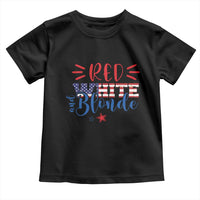 Funny 4th Of july Red White And Blonde Toddler T Shirt Patriotic American Flag - Wonder Print Shop