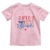 Funny 4th Of july Red White And Blonde Toddler T Shirt Patriotic American Flag - Wonder Print Shop