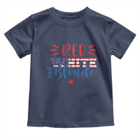 Funny 4th Of july Red White And Blonde Toddler T Shirt Patriotic American Flag - Wonder Print Shop