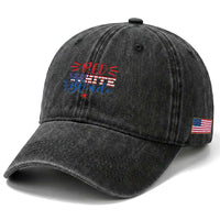 Funny 4th Of july Red White And Blonde Washed Cotton Baseball Cap Patriotic American Flag TS11