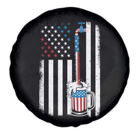 Funny Pouring Beer American Flag 4th Of July Craft Brewery Spare Tire Cover - Wonder Print Shop